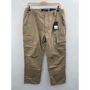 NWT LAPG Core Cargo Tactical Cargo Pants Men's 34X30 Khaki Lightweight Stretch